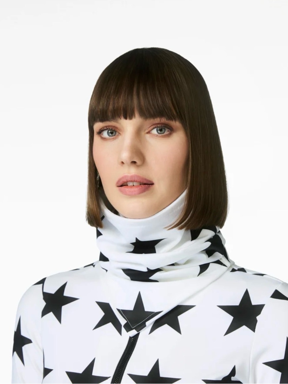 Goldbergh Ski Twinkle Giulietta Neckwarmer White with Black Stars NWT